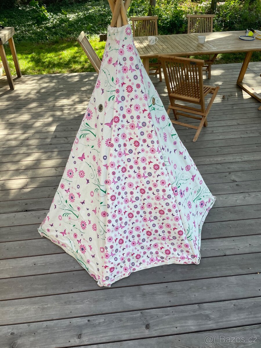 Teepee,drevo/bavlna - 3