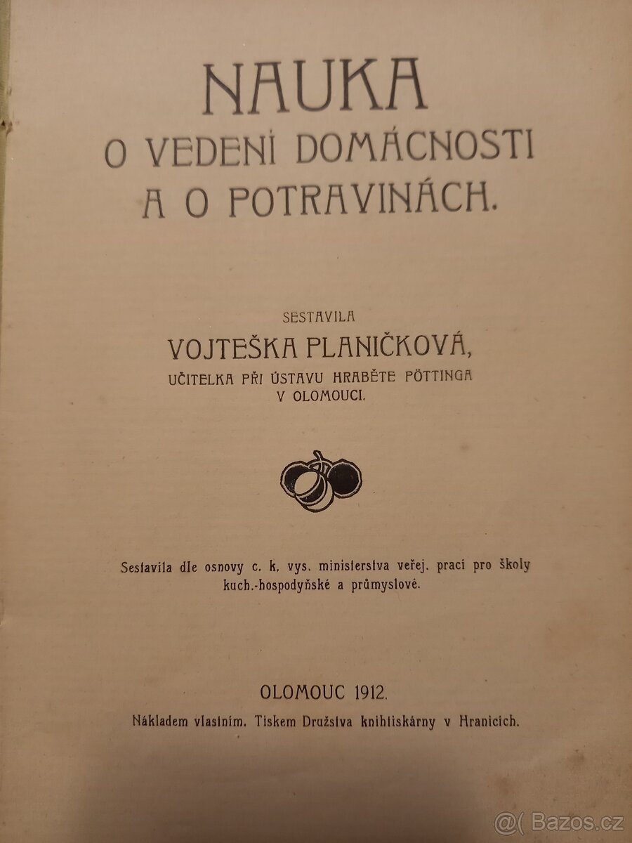 Prodám učebnici z roku 1912 - 3