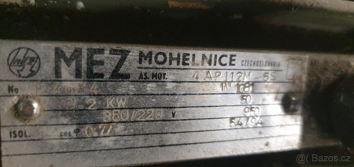 Elektromotor MEZ Mohelnice 2,2 kW - 3