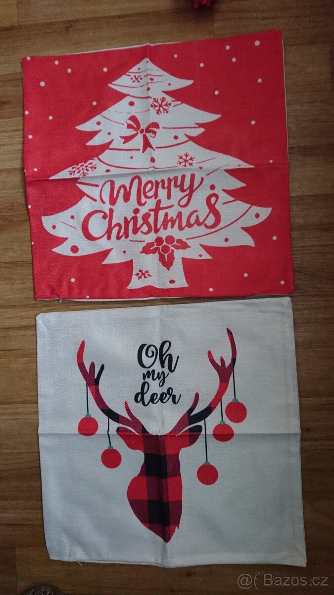 Prodám vánoční povlak na polštářek nebo sedák - 3