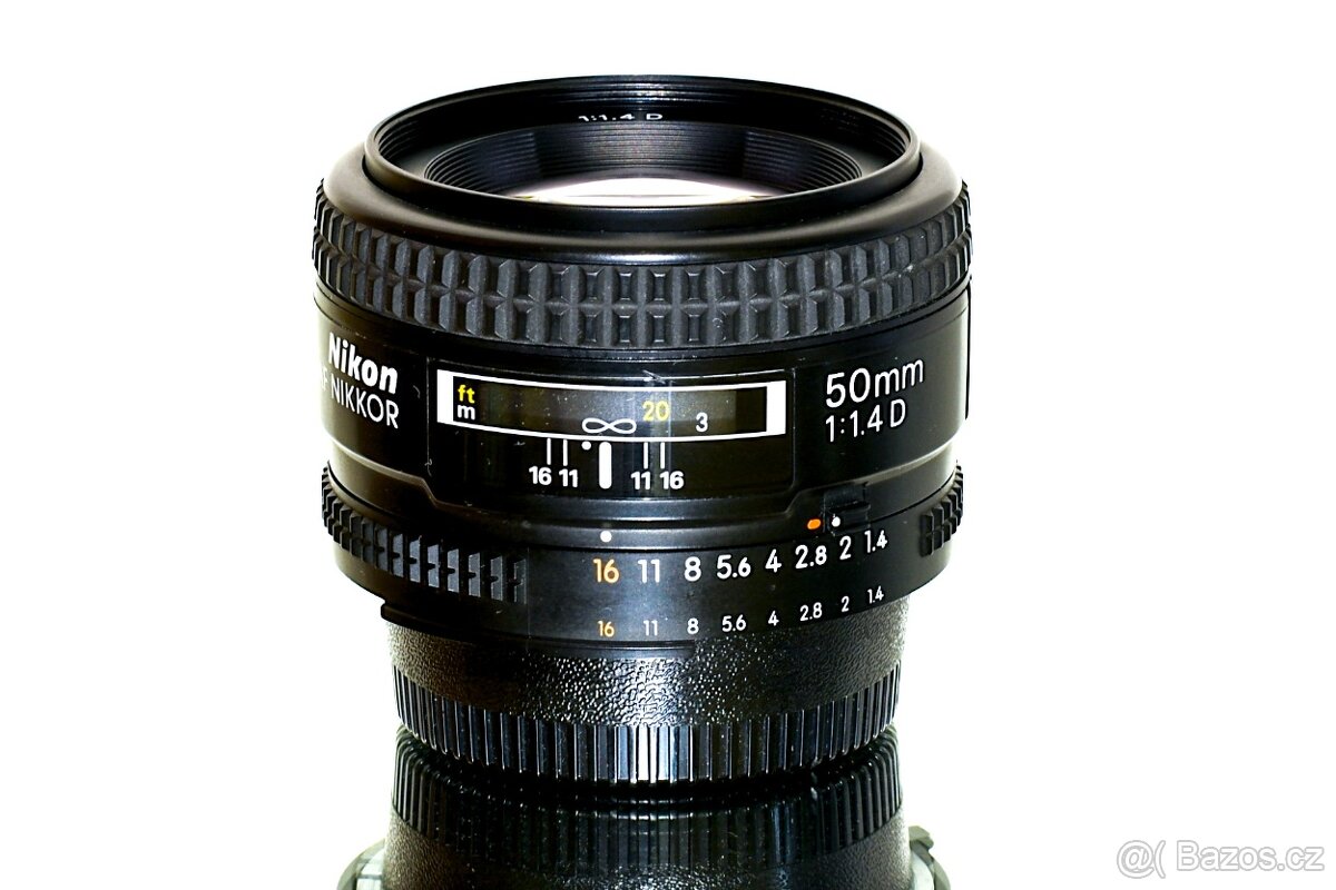 Nikon AF Nikkor 50mm 1,4D + UV filtr TOP STAV - 3