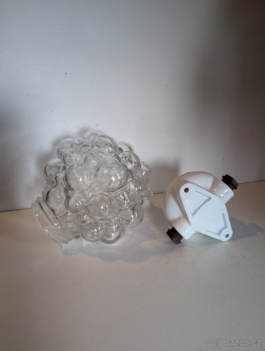 porcelánová stropnice, lustr, lampa, stínidlo bubliny - 3