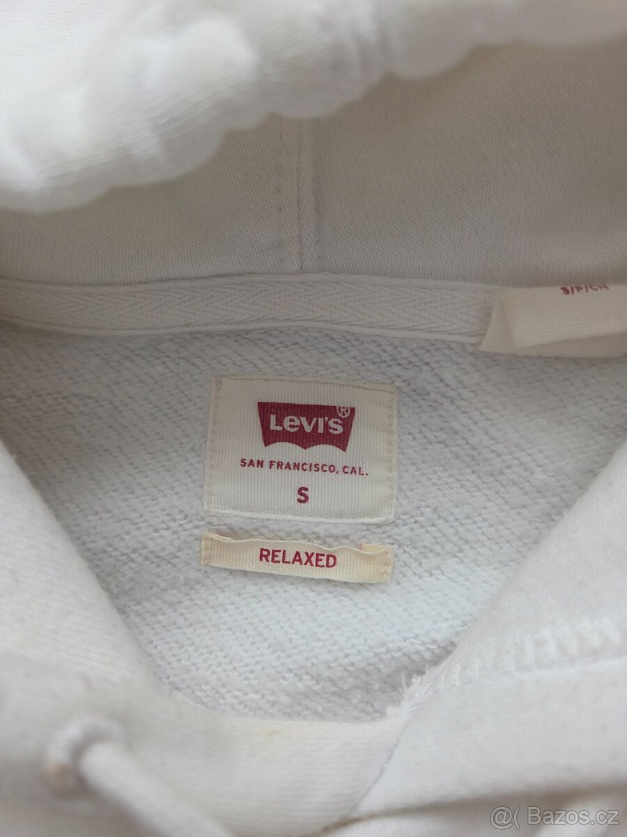 Bílá LEVIS mikina vel. S - 3