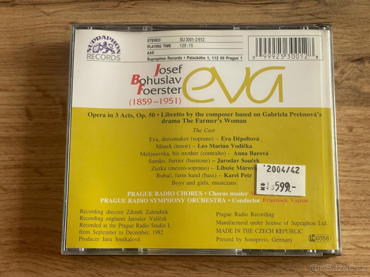 CD Josef Bohuslav Foerster: Eva (opera, 2CD) - 3