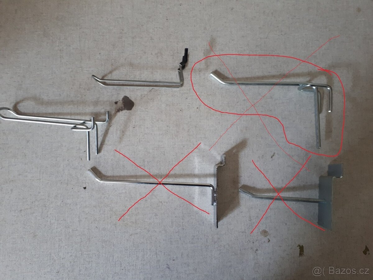 Prodám háčky na drážkované panely - 3