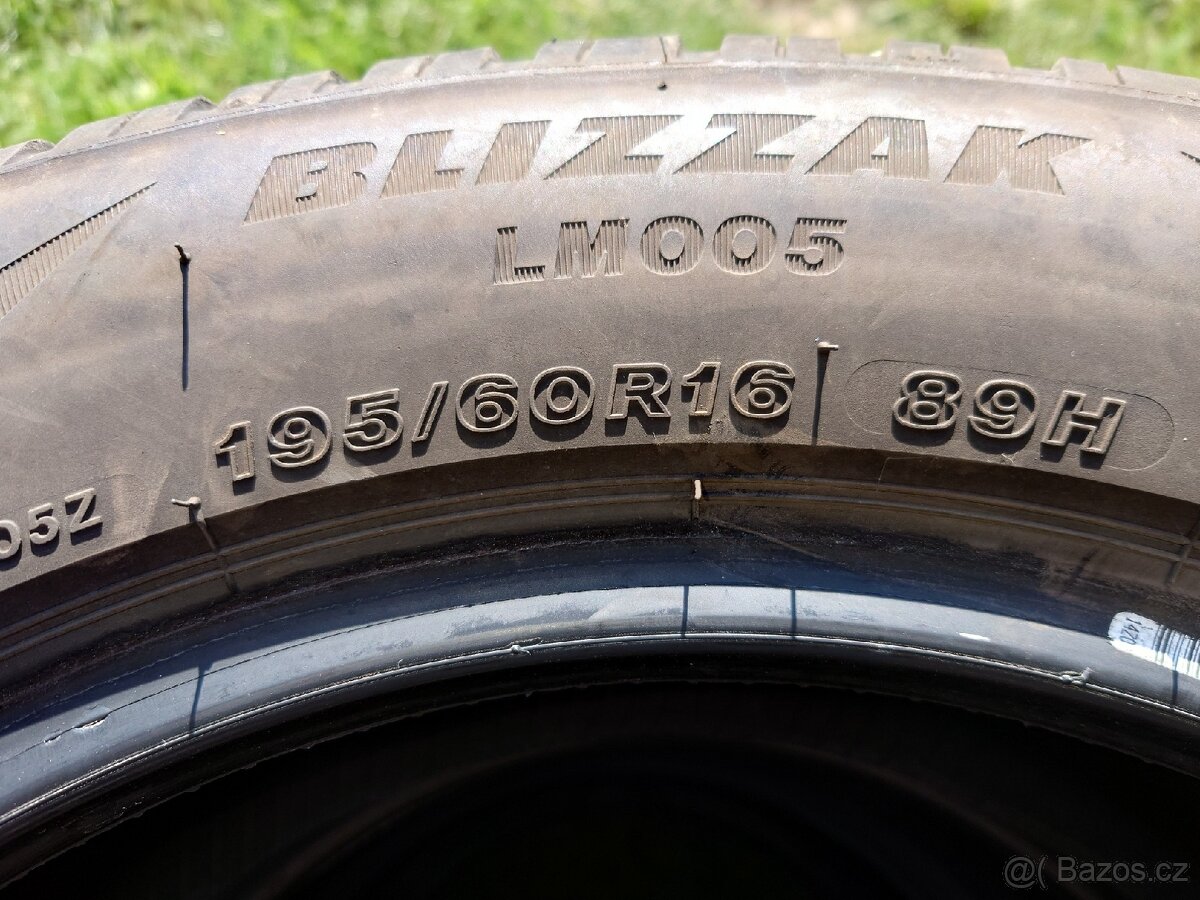 Prodám zimní pneu 195/60 R16 BRIDGESTONE - 3