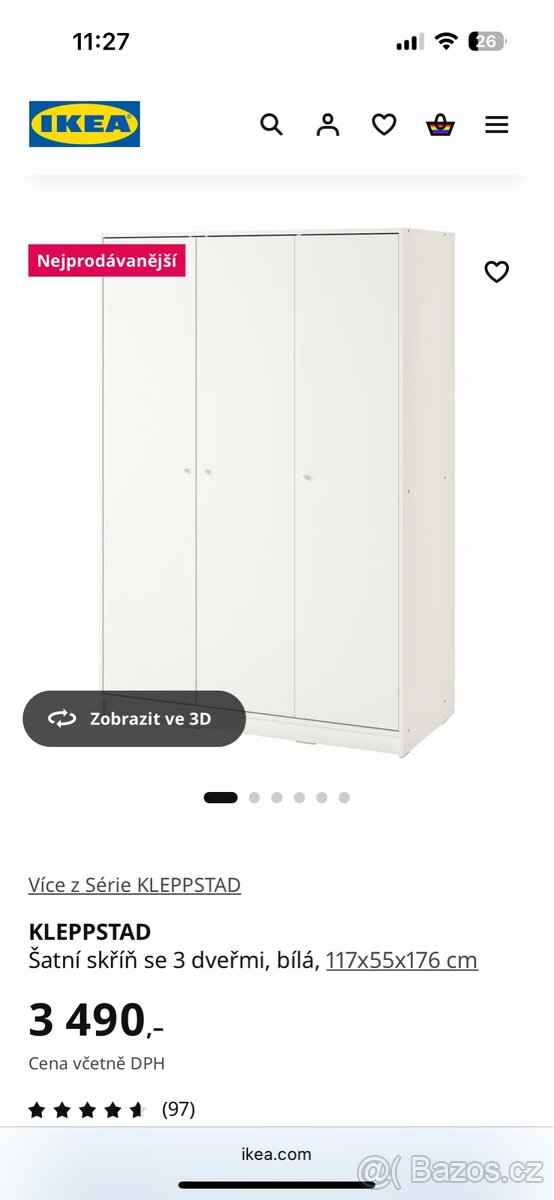 Šatni skřiň IKEA KLEPPStad - 3