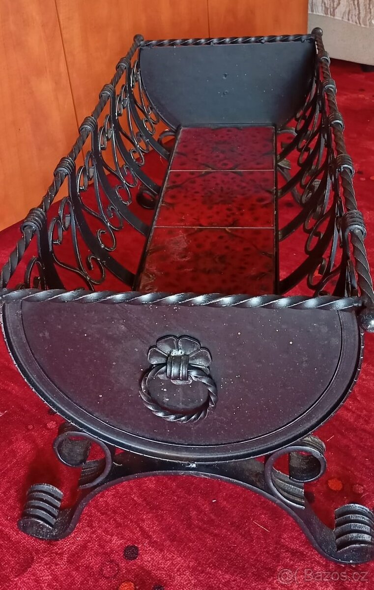 Kovový ozdobný velký rošt např ke krbu - 3