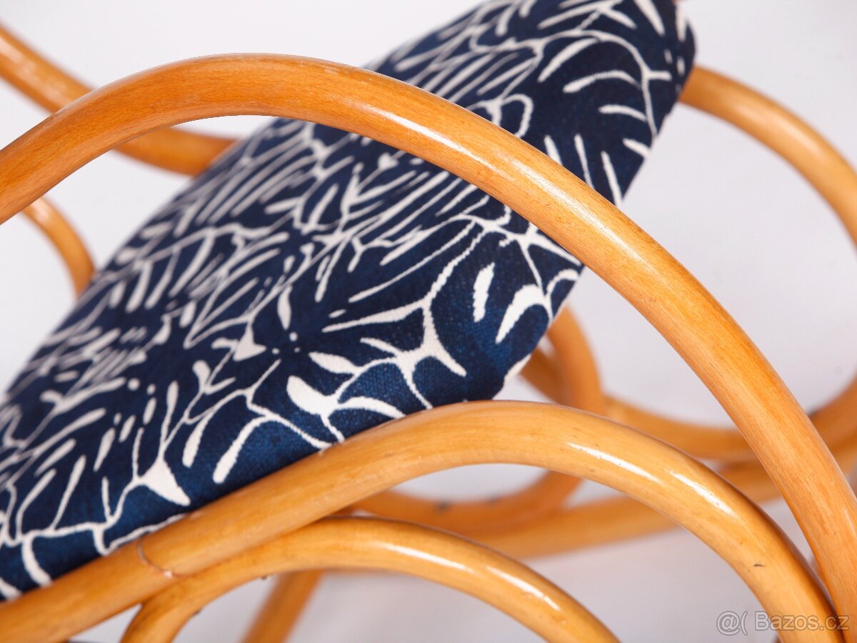 Houpací křeslo TON Dondolo, nové čalounění. - 3