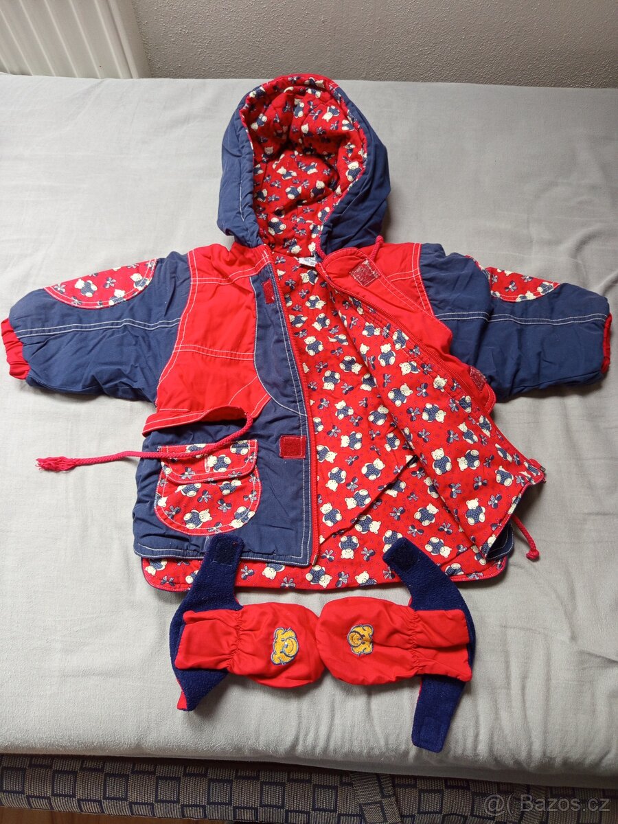 Zimní bunda+ rukavičky, vel. 86 - 3