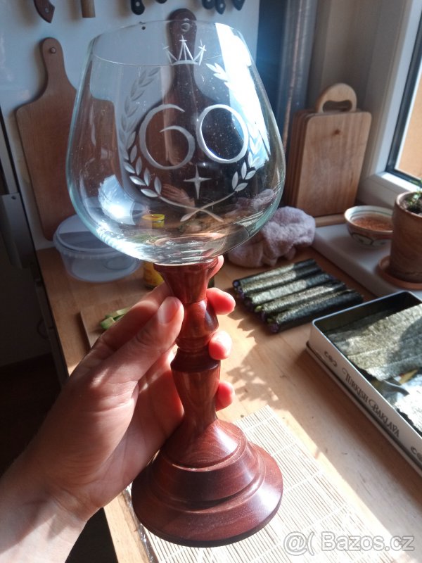 Číše sklo a dřevo - 3