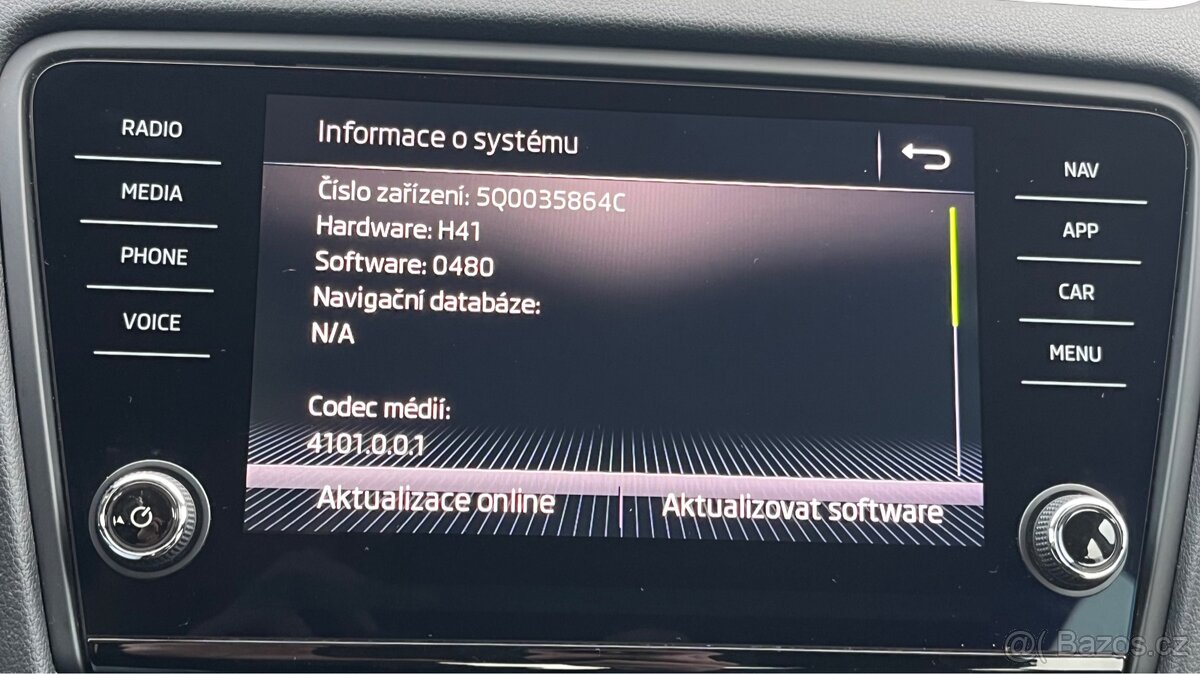 Infotainment Amundsen MIB2 Škoda 5Q0035864C