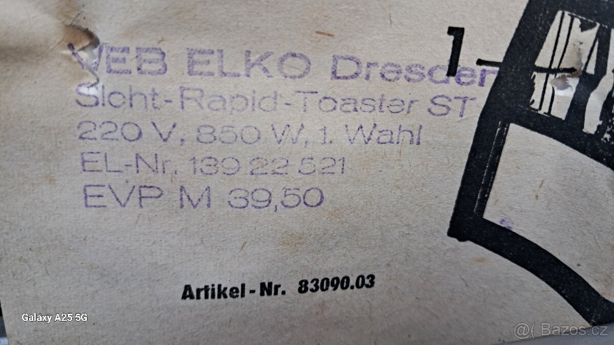 RETRO Topinkovač z NDR 1975 - 3