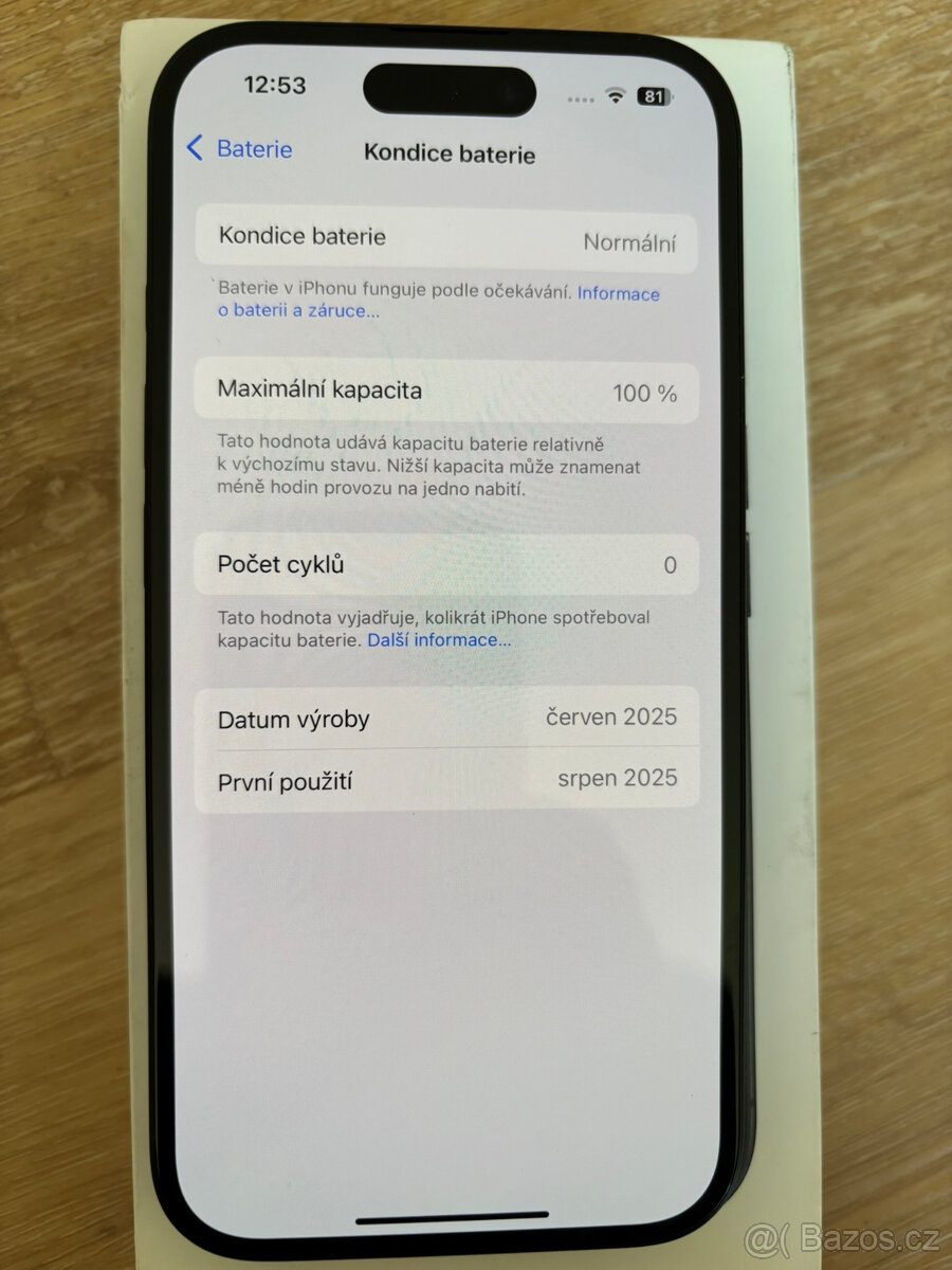 Zánovní Apple iPhone 16 Black 128GB - záruka - 3