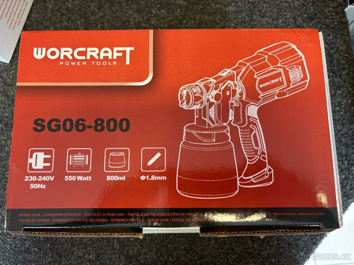 Elektrická stříkací pistole Worcraft SG06-800, 550W - 3