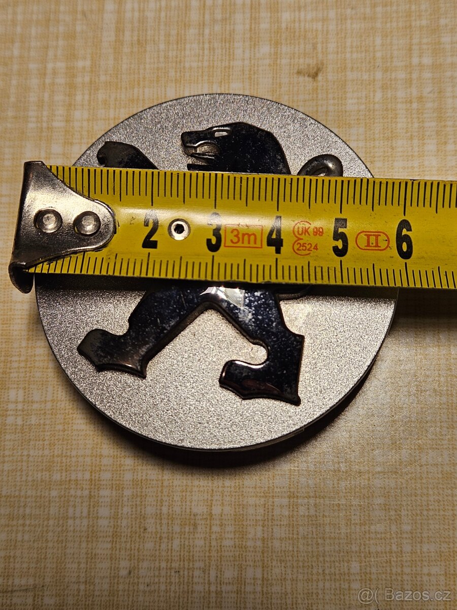 Středové pokličky (krytky) Alu kol Peugeot 60mm - 3