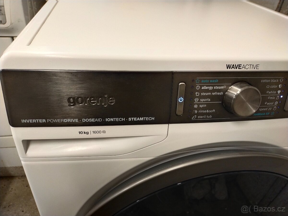 Prodám zánovní dig.pračku zn.GORENJE-10KG,1600 OT,--DOVEZU- - 3