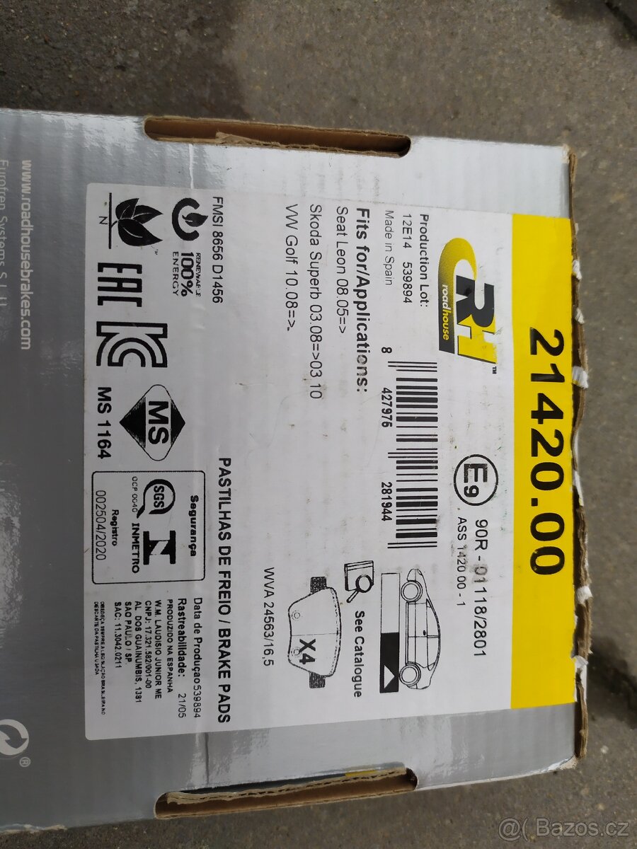 Brzdové destičky RH Golf, Superb, Leon - 3