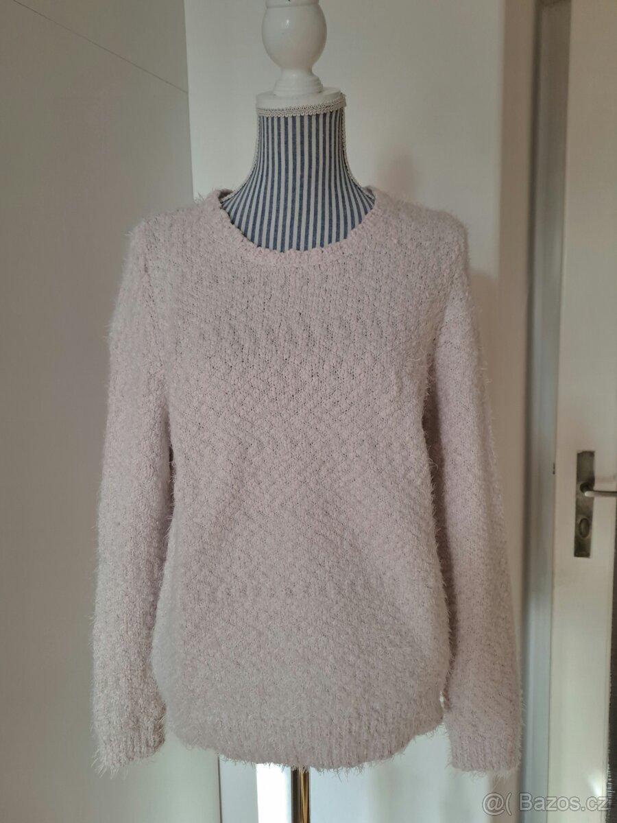 Světle růžový svetr Camaieu, vel. L - 3