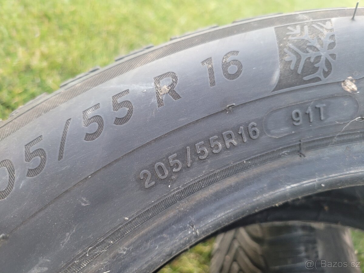 205/55/R16 2ks Michelin + 2ks Kleber (zimní) - 3