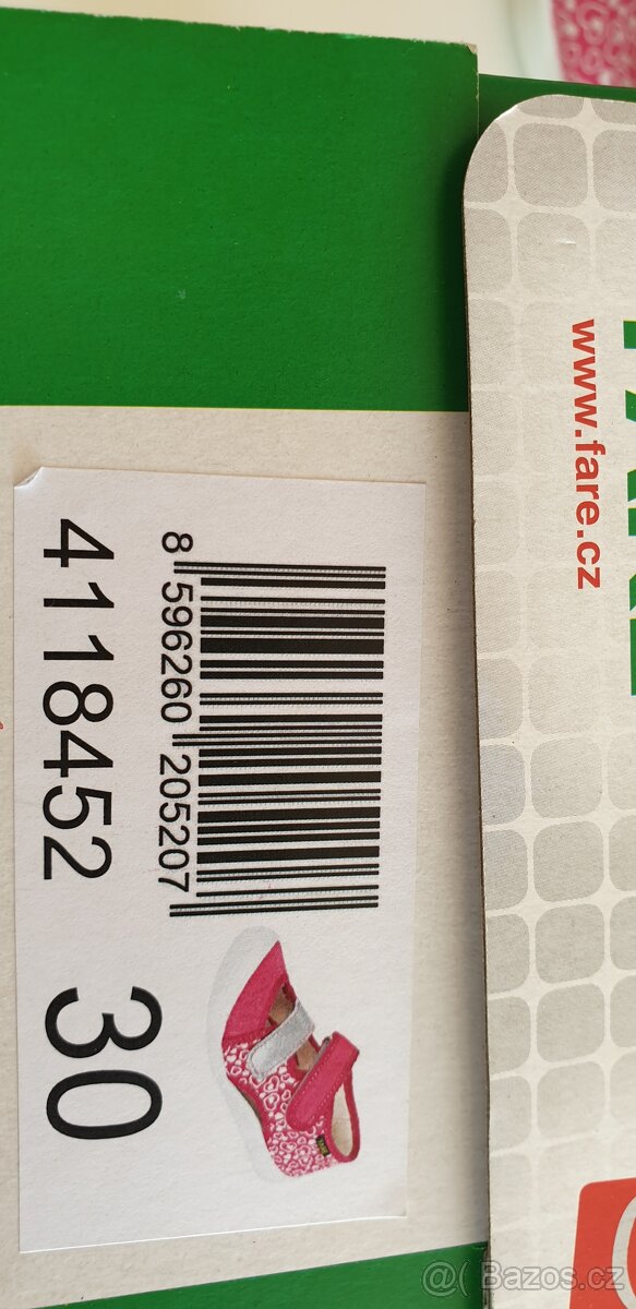 Dětské dívčí boty sandály bačkory Fare vel. 30 - 3