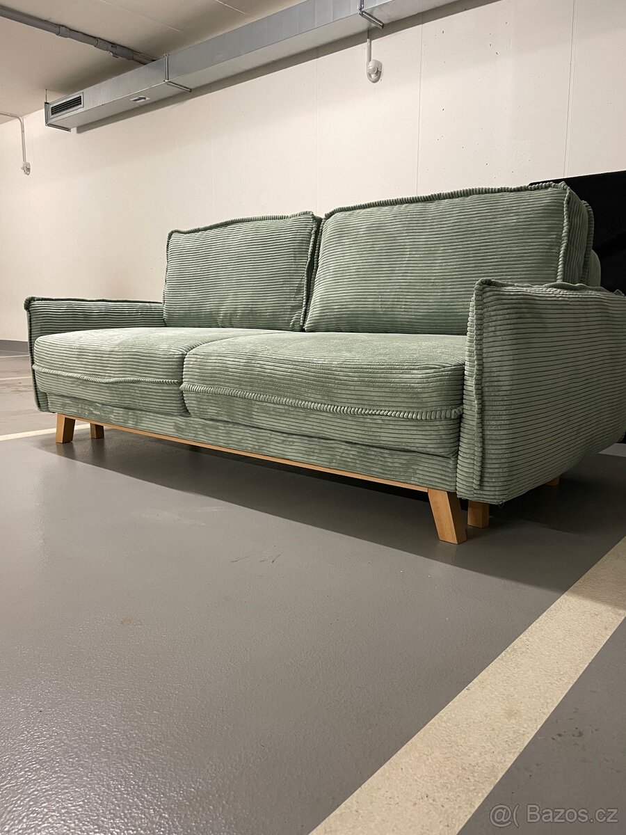 Manšestrová rozkládací pohovka 218 см - 3