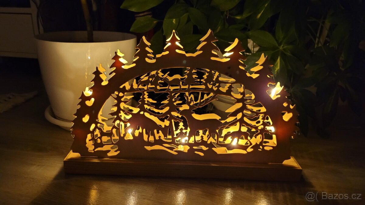 Svícen vánoční dřevěný - 3