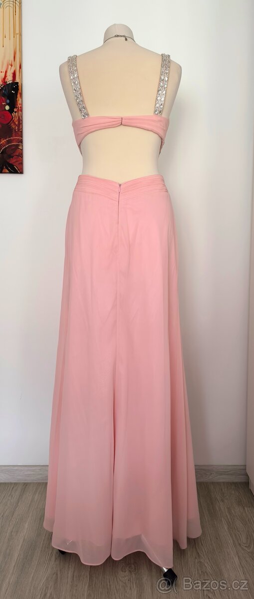 Světle růžové plesové šaty - 3