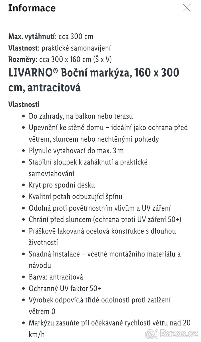 Boční markýza - 3