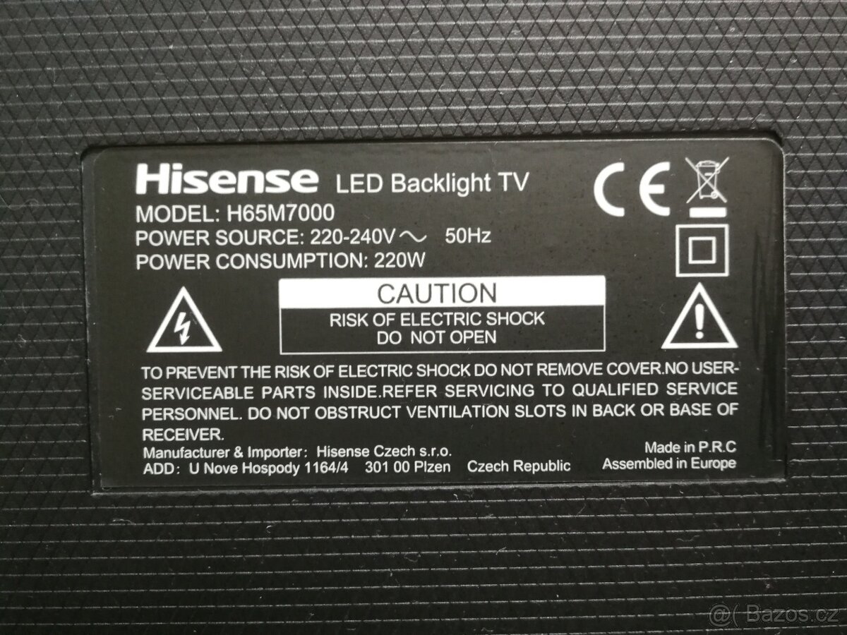 TV Hisense H65M7000 na ND, prasklý displej - 3