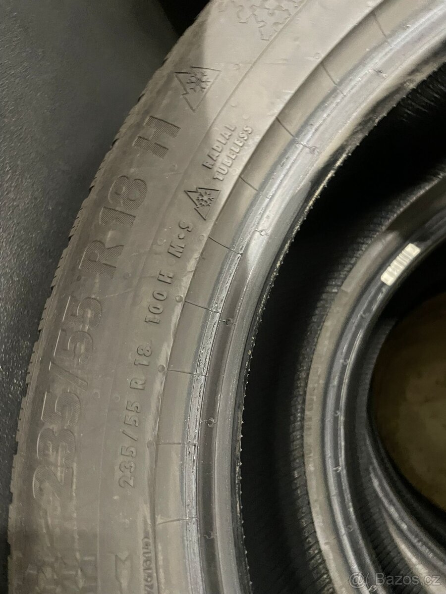 Prodám zimní sadu pneu Continental 6,3mm - 3