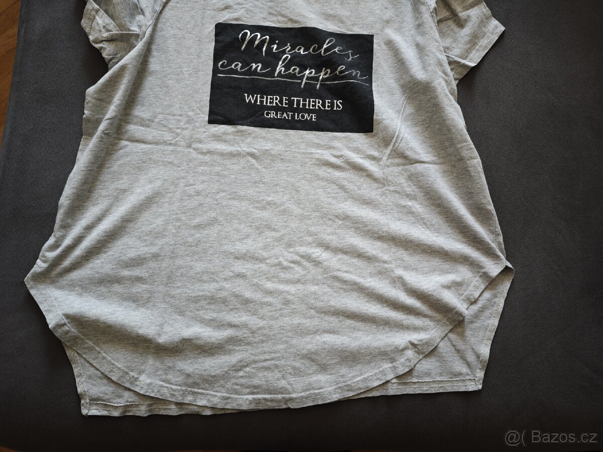 Šedé tričko s krátkým rukávem - 3