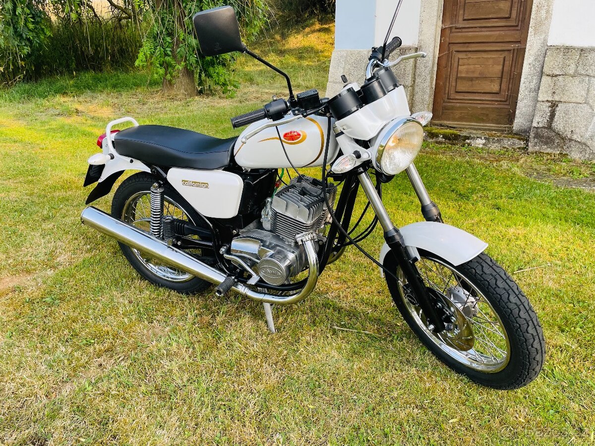 Jawa 350 Californian, bílá perleť, český TP, STK 2027 - 3