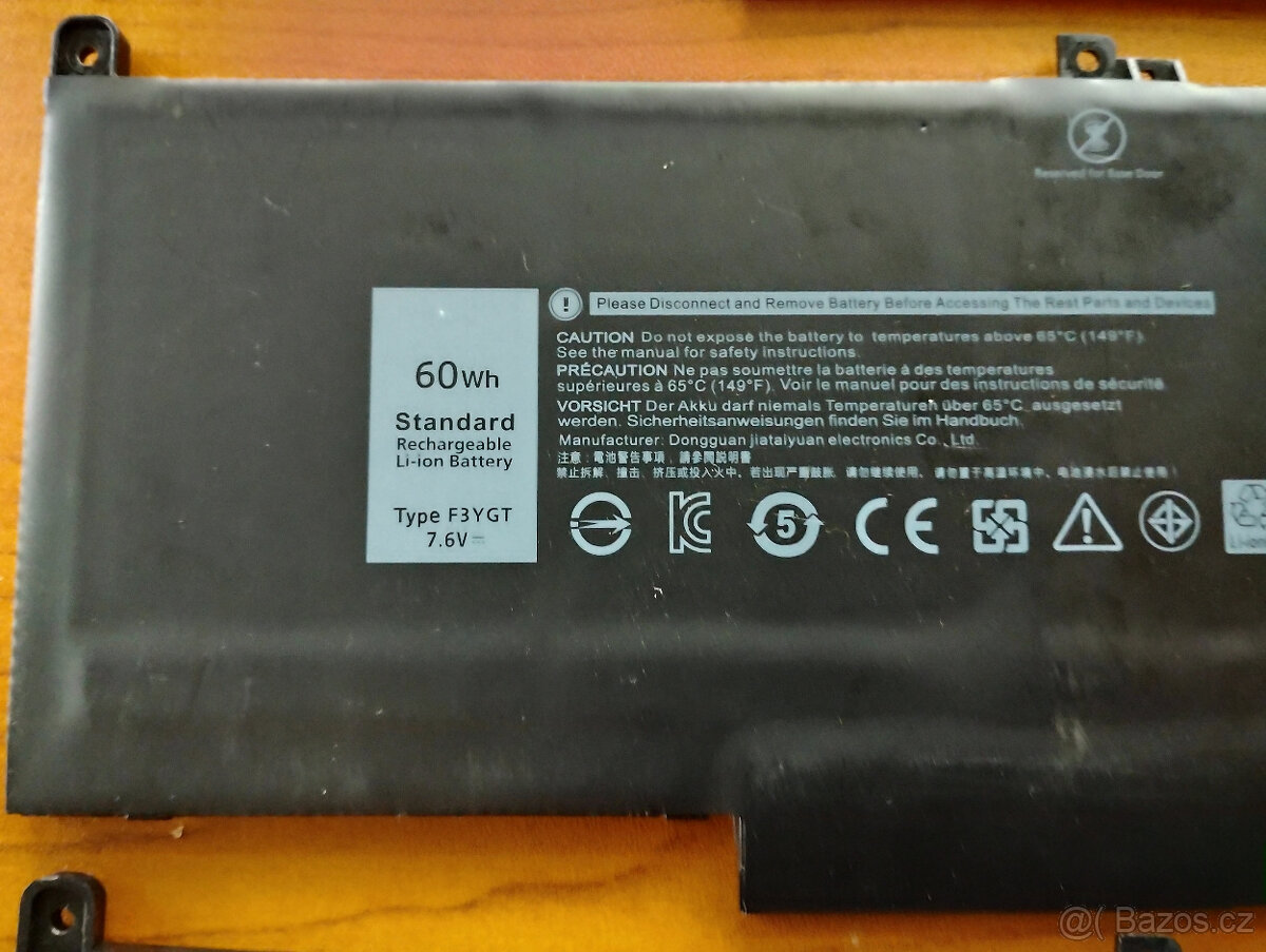 baterie F3YGT pro notebooky DELL řady Latitude (6hod) - 3