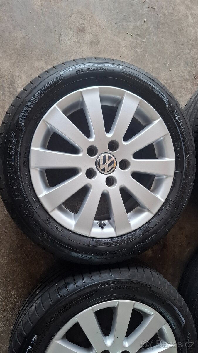 Alu kola originál Volkswagen 5x112 R16 Dunlop - 3