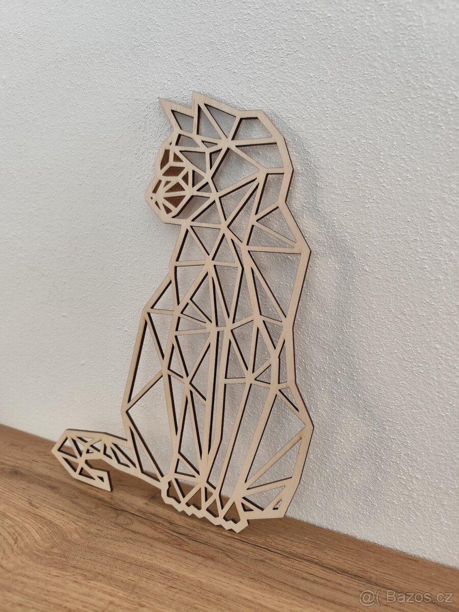 Dekorace - gravirovana kočička - 3