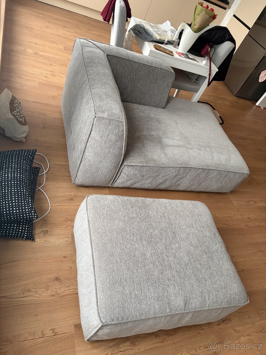 Prodám lenošku s taburetkou - 3