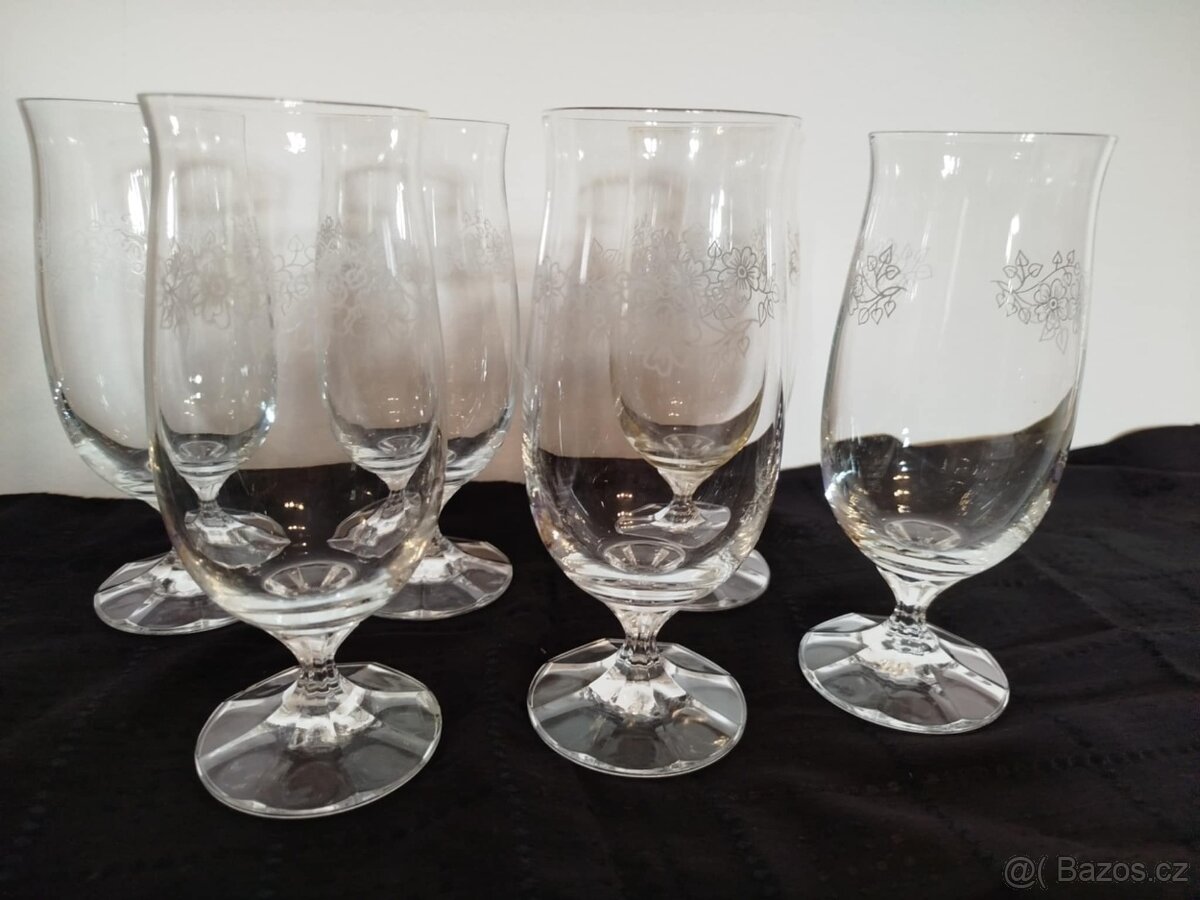 6x sklenice na nožičce - 3