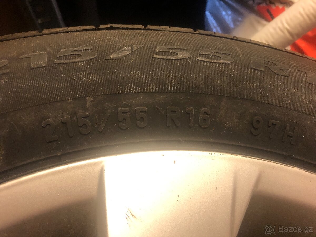 Pneumatiky + hliníkové disky na C4 4 kusy - 3