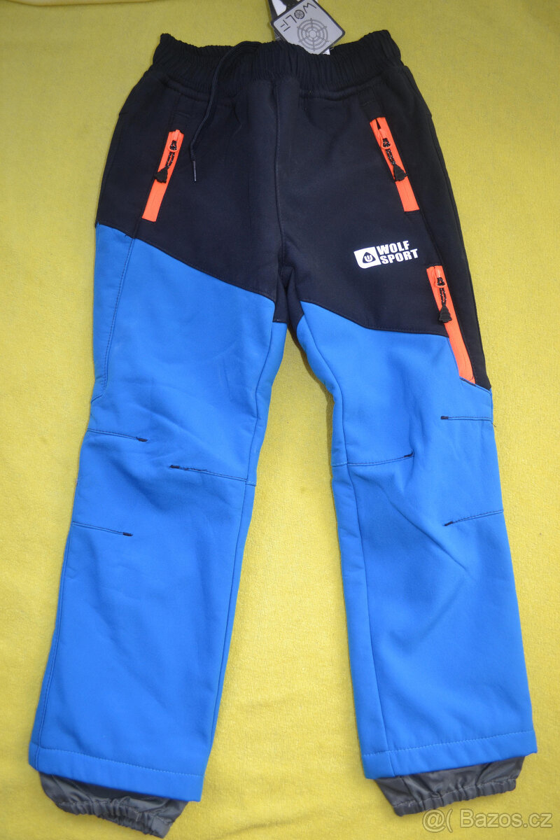 2x oteplené Wolf kalhoty softshellové, susť,nové,cena celkem - 3