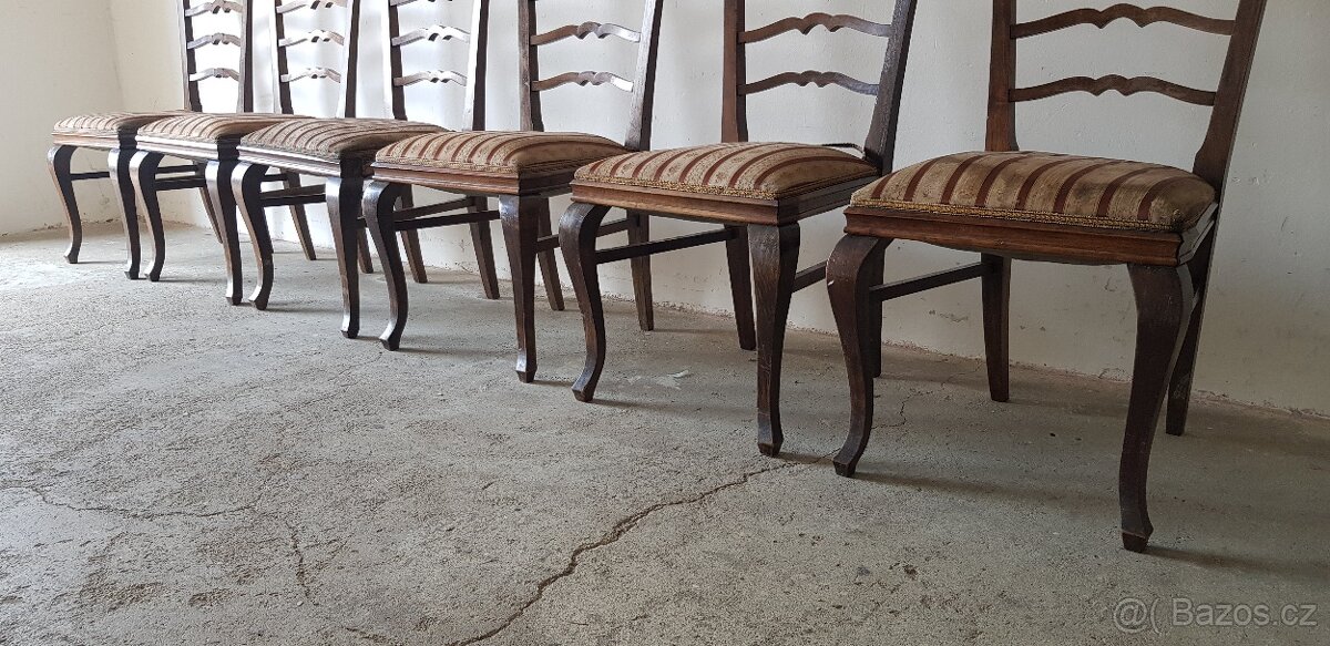 PRODÀM STAROŽITNÉ ŽIDLE-6KS- MASÌVNÌ DUB - 3
