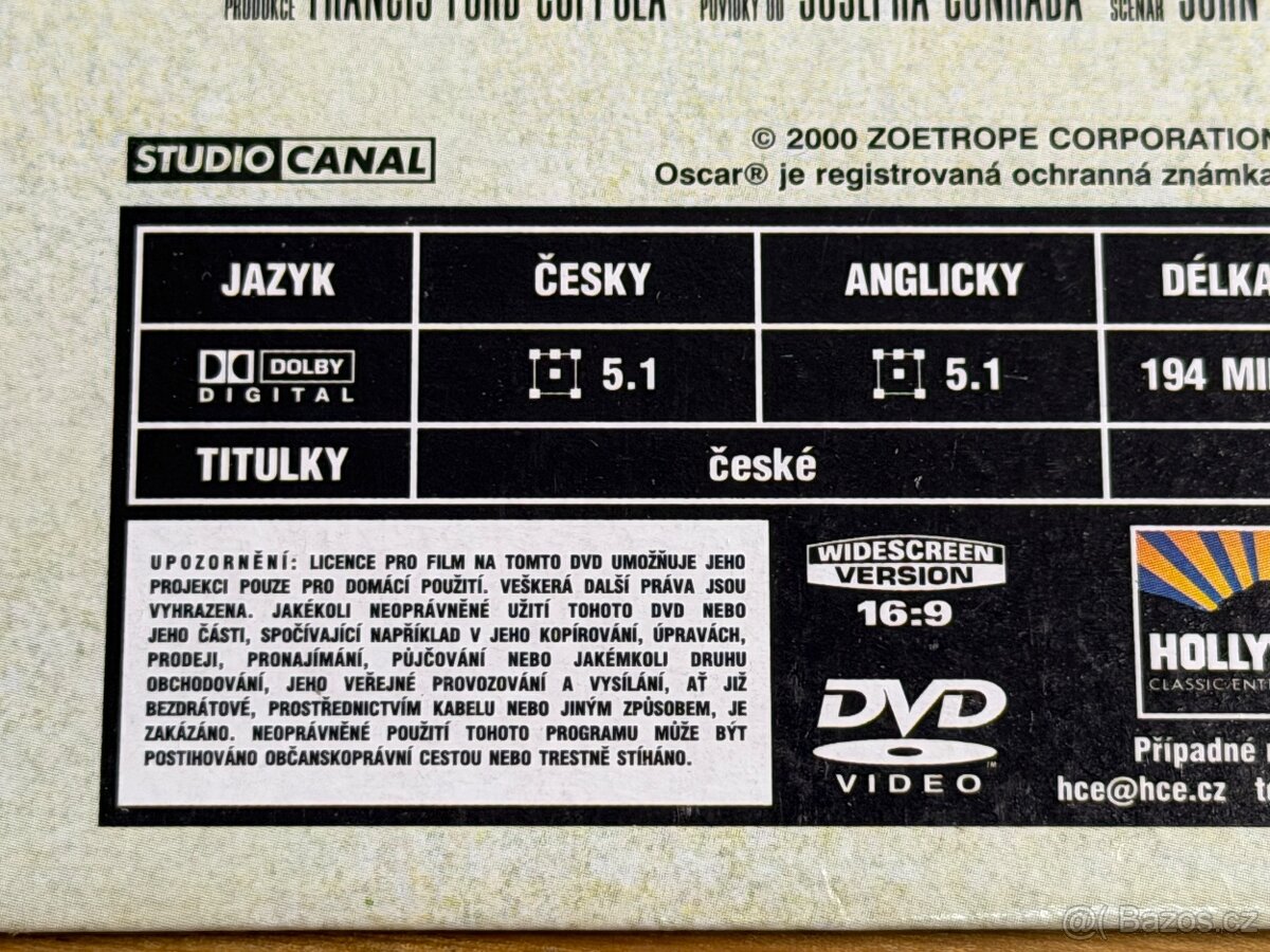 NOVÉ DVD Apokalypsa (1979), dabing+titulky, ČSFD 86% - 3