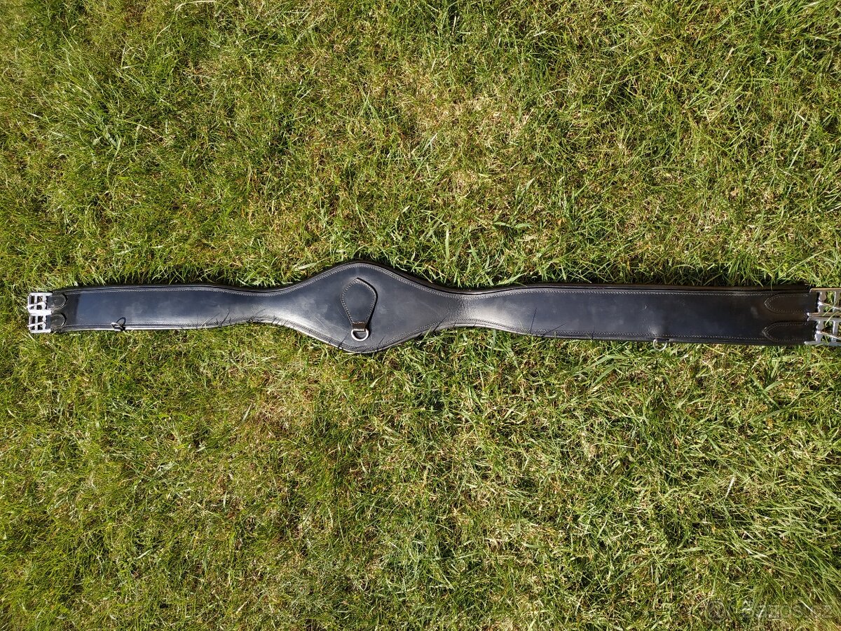 Černý kožený anatomický podbřišník - 3