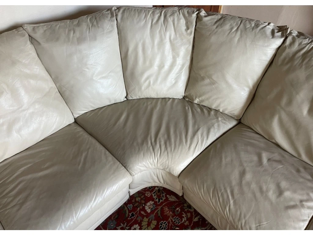 Moderní rohová kožená sedací souprava, 2663 - 3