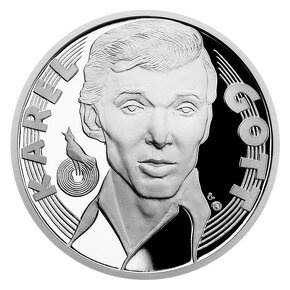 5 ks PAMĚTNÍCH MEDAILÍ KARLA GOTTA + EUROBANKOVKA - 3