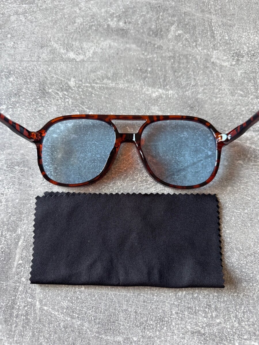 Tygrované modré brýle style Italiano - 3