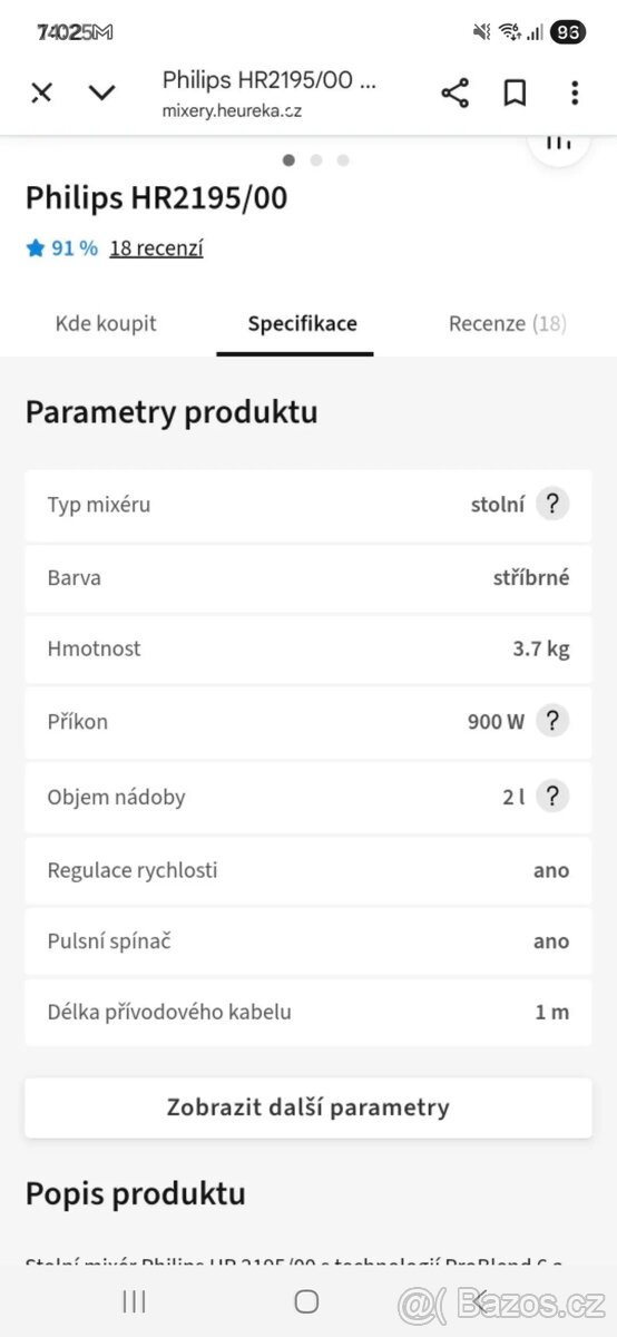 Stolní Mixer Philips nerezovy - 3