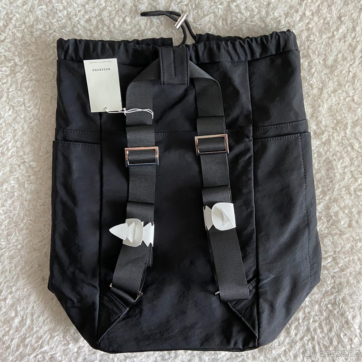 Nový černý batoh Reserved - 3