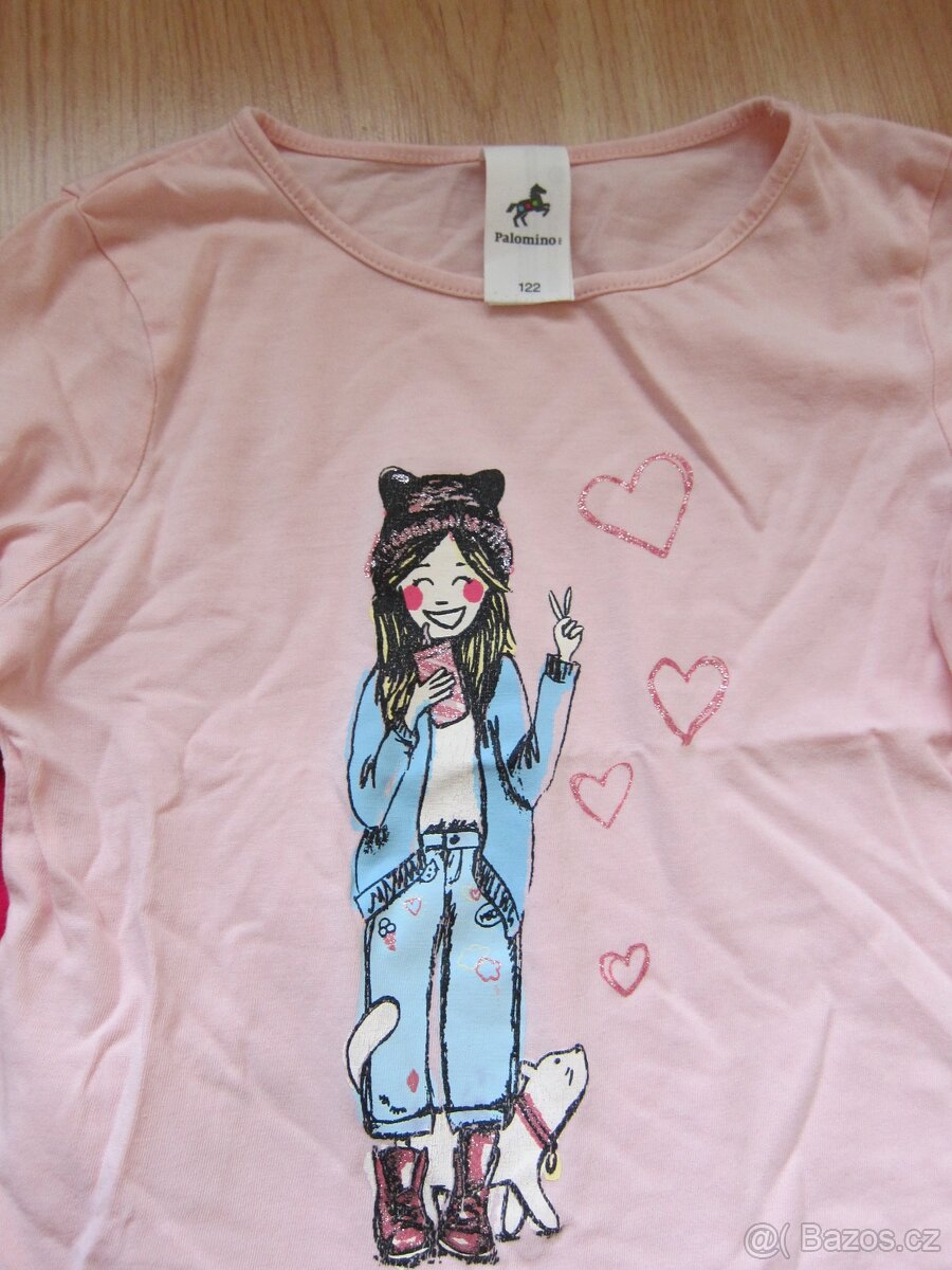 Set dívčí trička s dlouhým rukávem vel. 122 - 3