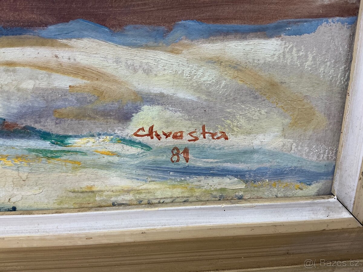 Obraz olej od Miroslava Chvosty zimní krajina - 3